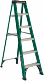 5 Foot Fiberglass Step Ladder, Type II, 225 lb Load Capacity, ANSI Certified