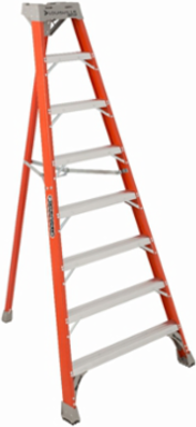 8 Foot Fiberglass Tripod Ladder, Type IA, 300 lb Load Capacity