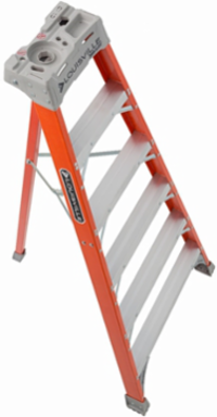 10 Foot Fiberglass Tripod Step Ladder, Type IA, 300 lb Load Capacity