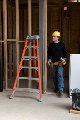 10 Foot Fiberglass Tripod Step Ladder, Type IA, 300 lb Load Capacity