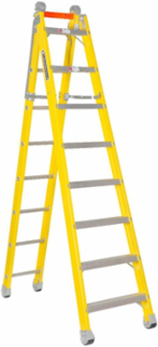 8 Foot Fiberglass Combination Ladder, Type IAA, 375 lbs Load Capacity