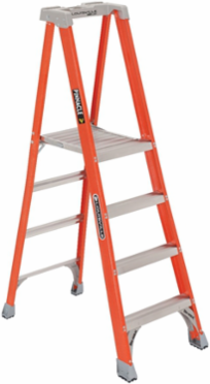 4-Foot Fiberglass Pinnacle Pro Platform Ladder, Type IA, 300 lb Load Capacity
