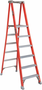 6-Foot Fiberglass Pinnacle Pro Platform Ladder, Type IA, 300 lb Capacity