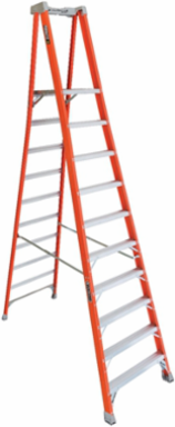 10-Foot Fiberglass Pinnacle Pro Platform Ladder, Type IA, 300 lbs Load Capacity