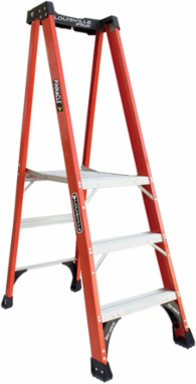 3-Foot Fiberglass Pinnacle Pro Platform Ladder, Type IAA, 375 lb Capacity