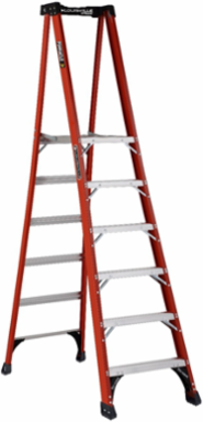 6 Foot Fiberglass Pinnacle Pro Platform Ladder, Type IAA, 375 lb Capacity