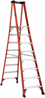 8 Foot Fiberglass Pinnacle Pro Platform Ladder, Type IAA, 375 lb Load Capacity