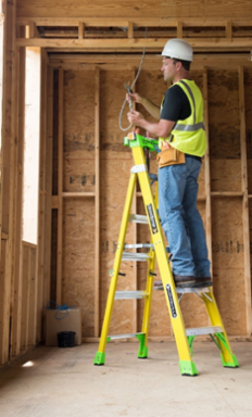 4 Foot Fiberglass Cross-Step Ladder, Type IAA, 375 lbs Load Capacity