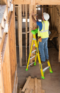 6 Foot Cross-Step Ladder, Type IAA, 375 lb Load Capacity, Fiberglass