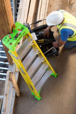 6 Foot Cross-Step Ladder, Type IAA, 375 lb Load Capacity, Fiberglass