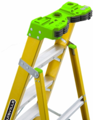 10-Foot Fiberglass Cross-Step Ladder, Type IAA, 375 lbs Load Capacity