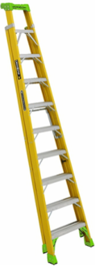 10-Foot Fiberglass Cross-Step Ladder, Type IAA, 375 lbs Load Capacity