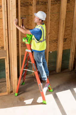 4 Foot Fiberglass Cross Step Ladder Type IA 300 lb Load Capacity