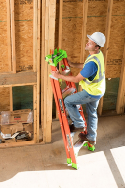 4 Foot Fiberglass Cross Step Ladder Type IA 300 lb Load Capacity