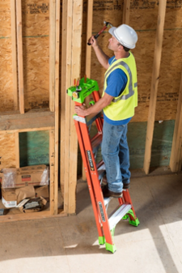 4 Foot Fiberglass Cross Step Ladder Type IA 300 lb Load Capacity