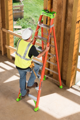 10-Foot Fiberglass Cross-Step Ladder Type IA 300-Pound Capacity