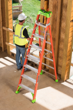 10-Foot Fiberglass Cross-Step Ladder Type IA 300-Pound Capacity