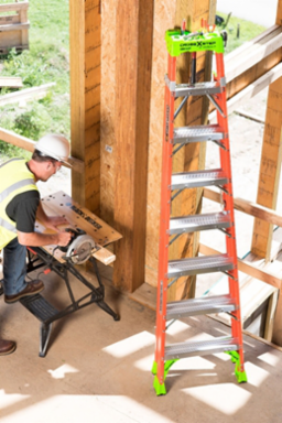 10-Foot Fiberglass Cross-Step Ladder Type IA 300-Pound Capacity