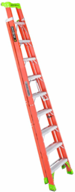 10-Foot Fiberglass Cross-Step Ladder Type IA 300-Pound Capacity