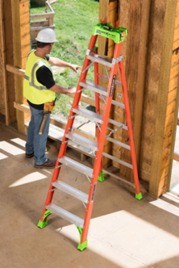 10-Foot Fiberglass Cross-Step Ladder Type IA 300-Pound Capacity