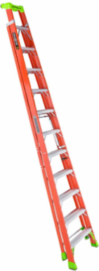 12 Foot Fiberglass Cross Step Ladder, Type IA, 300 lbs Capacity