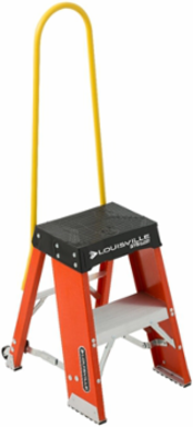 2-Foot Fiberglass Step Stool, Type IAA, 375 lb Capacity, Casters