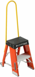 2-Foot Fiberglass Step Stool, Type IAA, 375 lb Capacity, Casters