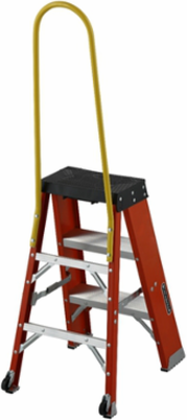 3-Foot Industrial Fiberglass Step Stool, Type IA, 300 lbs Load Capacity