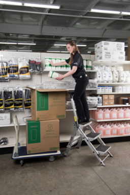 3-Foot Step Stool Ladder, Type IA, 300 lbs Load Capacity, Steel