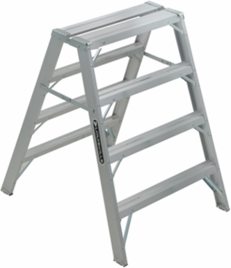 4-Foot Aluminum Sawhorse Ladder, Type IA, 300 lbs Load Capacity, Extra-Wide Surface