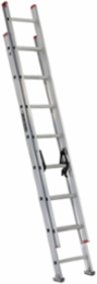 16 Foot Aluminum Extension Ladder, Type III, 200 lb Capacity