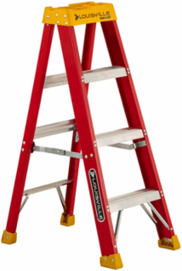4 Foot Fiberglass Step Ladder, Type IA, 300 lbs Load Capacity