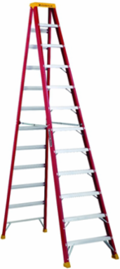 12 Foot Fiberglass Step Ladder, Type IA, 300 lb Load Capacity