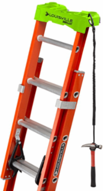 20 Foot Fiberglass Extension Ladder, Type IA, 300 lbs Load Capacity