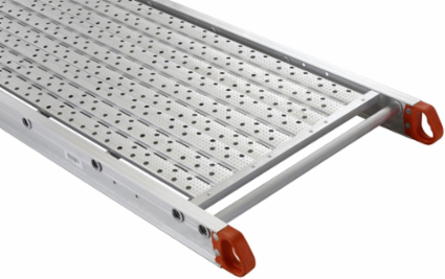 16 Foot Aluminum Scaffold Plank, 500 lb Load Capacity, 20 Inch Width