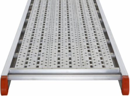 28-Foot Aluminum Scaffold Plank, 750 lb Load Capacity, Slip-Resistant
