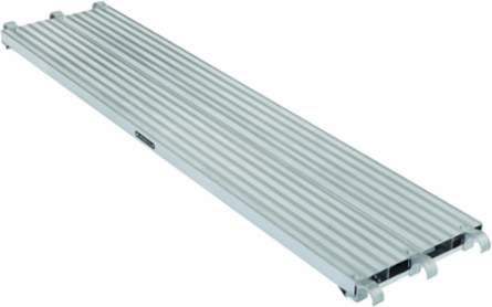 10 Foot Aluminum Scaff-a-Deck, 50 PSF Load Capacity, Solid Bolt Construction
