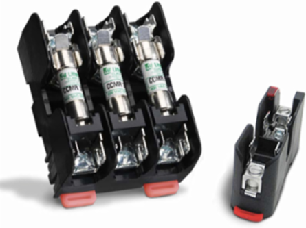 CLASS CC FUSE BLOCK WITH PRESSURE PLATE TERMINAL - DIN MOUNT RELEASABLE