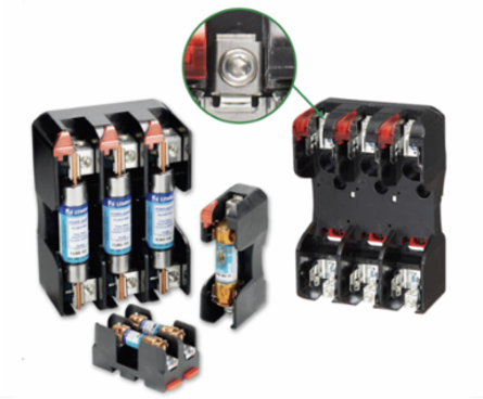 Fuse Block, Class H/K, 30 Amp, 250 VAC, Bolt-In/DIN Rail Mounting