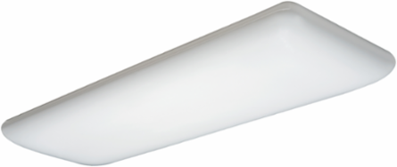 Litepuff 4 Foot Linear Fluorescent Fixture, 4 Lamps, 128W, Surface Mount
