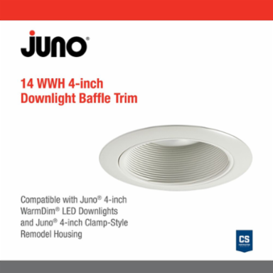LITH 14 WWH 4IN Downlight Baffle Tr