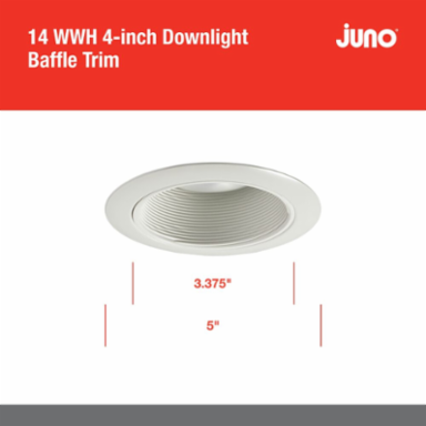 LITH 14 WWH 4IN Downlight Baffle Tr