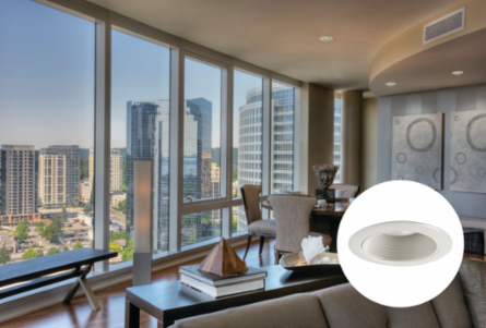 LITH 14 WWH 4IN Downlight Baffle Tr