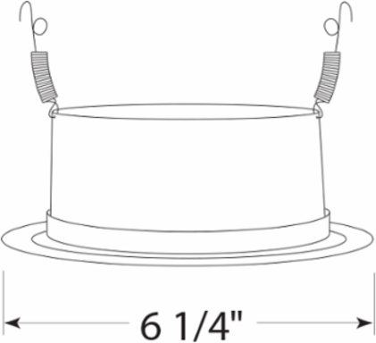 LITH 205 WWH 5IN Downlight Baffle T