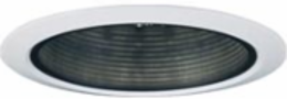 4 Inch Black Baffle Trim, Gloss Finish, Recessed Mount, 1 Lamp
