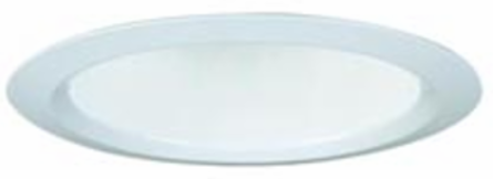 4 Inch White Baffle Trim, Aluminum, 1 Lamp, Gloss Finish