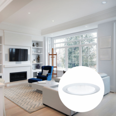 4 Inch White Aluminum Recessed Trim, Height 3.375 Inch