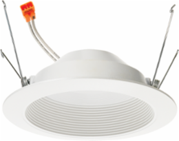 5" Juno Basics Retrofit Downlight, Generation 3, 700 Nominal Lumens, 2700K, 90+ CRI, 120V, Forward/Reverse Phase Cut, White, White Trim Ring