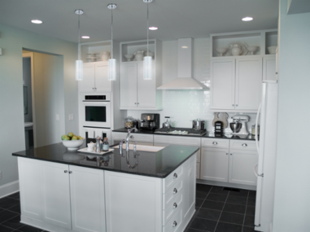 White Baffle Trim, 6 Inch Aperture, Aluminum, Gloss Finish
