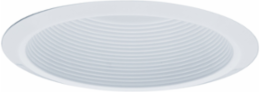 White Baffle Trim, 6 Inch Aperture, Aluminum, Gloss Finish